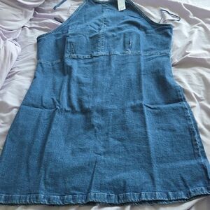 Denim HalterBack Dress.